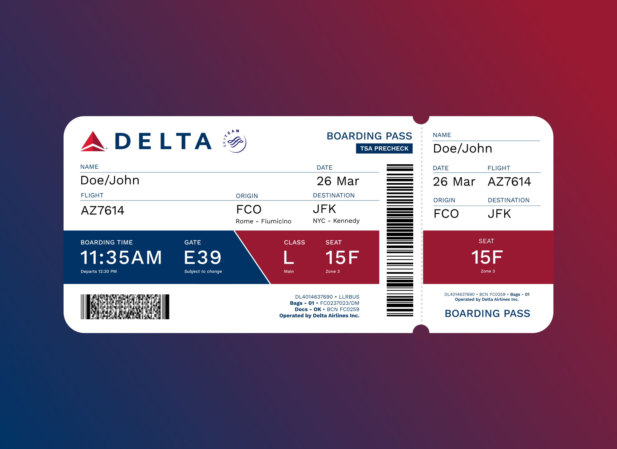 Delta Boarding Pass Redesign picture